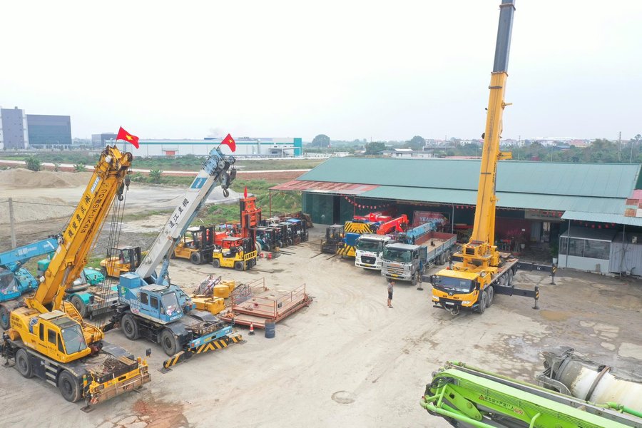 Thi công cẩu kéo tại KCN Bắc Ninh